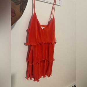 Orange Ruffle Dress